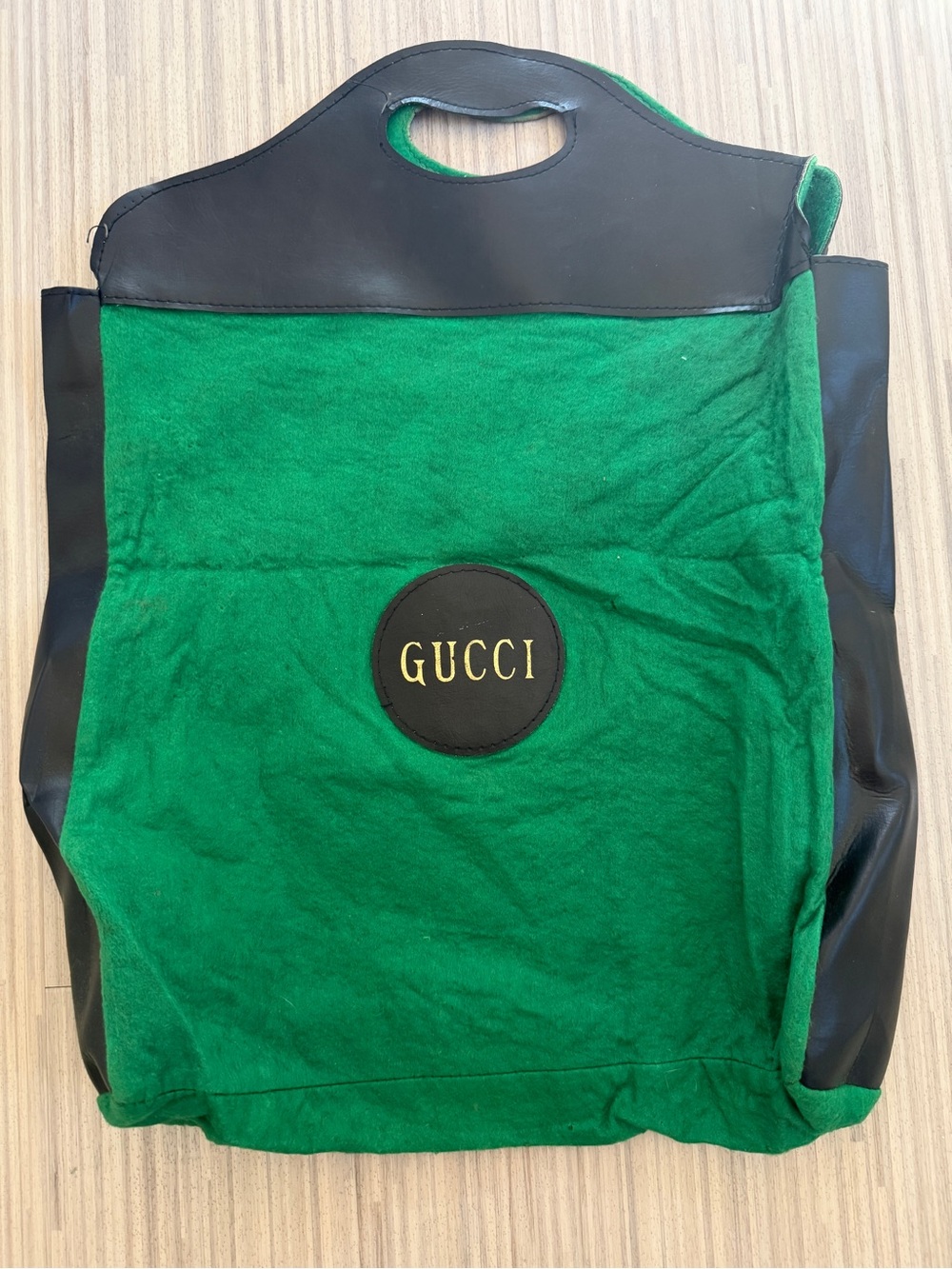 Vintage GUCCI Felt Wool Tote Bag - Preloved Condition